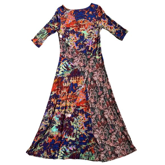 Soft Surroundings Estelle Floral 3/4 Sleeve Maxi Dress Multicolor Size Small - Picture 7 of 10